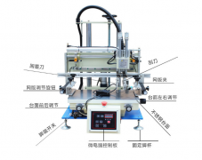 小型臺式Y(jié)C-3050精密平面絲印機，帶印刷案例